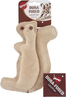 Show full view: Ethical Pet Dura-Fused Leather Squirrel Dog Toy slide 2 of 6