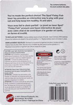 Show full view: Ethical Pet Finley Fish Electric Laser Chaser Cat Toy, Blue/Orange slide 2 of 4