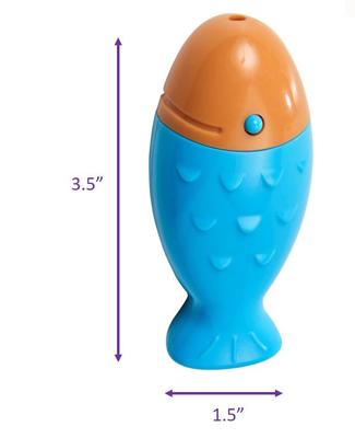 Show full view: Ethical Pet Finley Fish Electric Laser Chaser Cat Toy, Blue/Orange slide 4 of 4