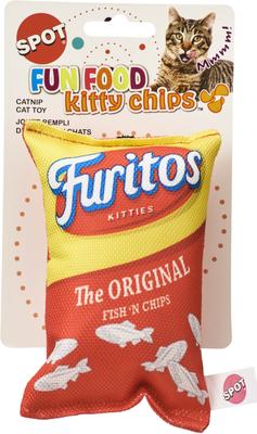 Show full view: Ethical Pet Fun Food Kitty Chips Plush Cat Toy, Color Varies, 5-in slide 4 of 8