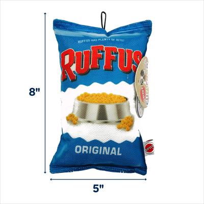 Show full view: Ethical Pet Fun Food Ruffus Chips Squeaky Plush Dog Toy slide 3 of 4