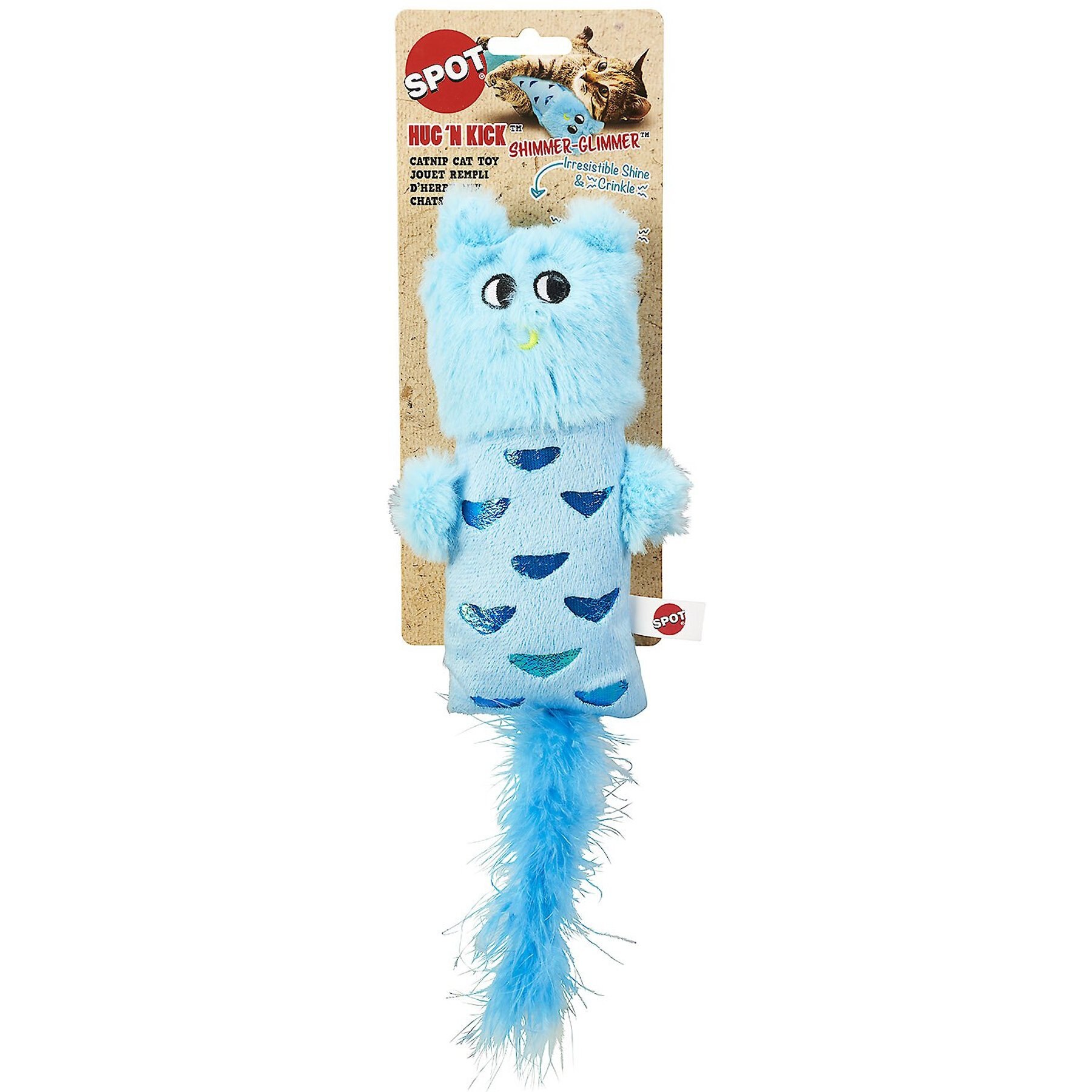 Ethical Pet Hug'N Kick Shimmer Glimmer Cat Toys, Color Varies