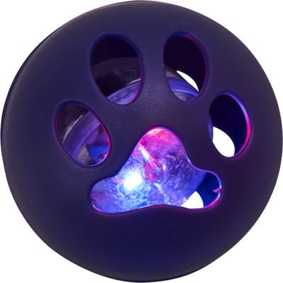 Show full view: Ethical Pet Kitty Electronic Ball Cat Toy, Blue/Purple, 2 count slide 3 of 5