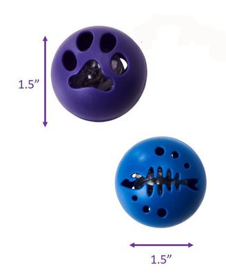 Show full view: Ethical Pet Kitty Electronic Ball Cat Toy, Blue/Purple, 2 count slide 5 of 5