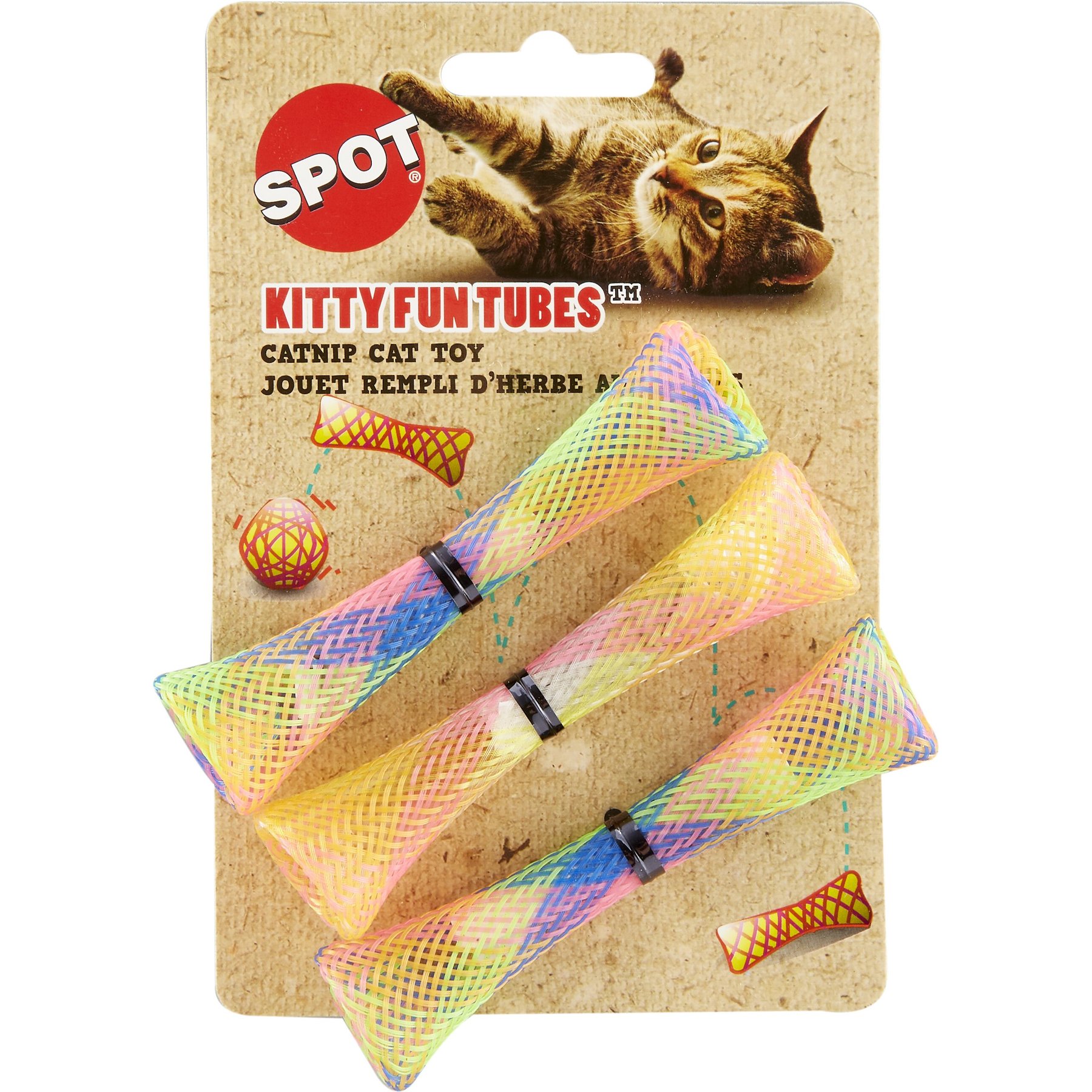 ETHICAL PET Kitty Fun Tubes Cat Toy, 3 count, 3.25-in