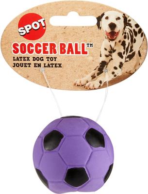 Show full view: Ethical Pet Latex Soccer Ball Squeaky Dog Chew Toy, Color Varies, 2-in slide 1 of 7