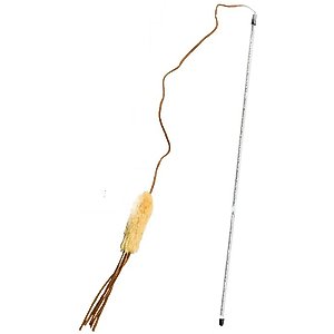 Ethical Pet Leather Strand Teaser Wand Cat Toy, Color Varies