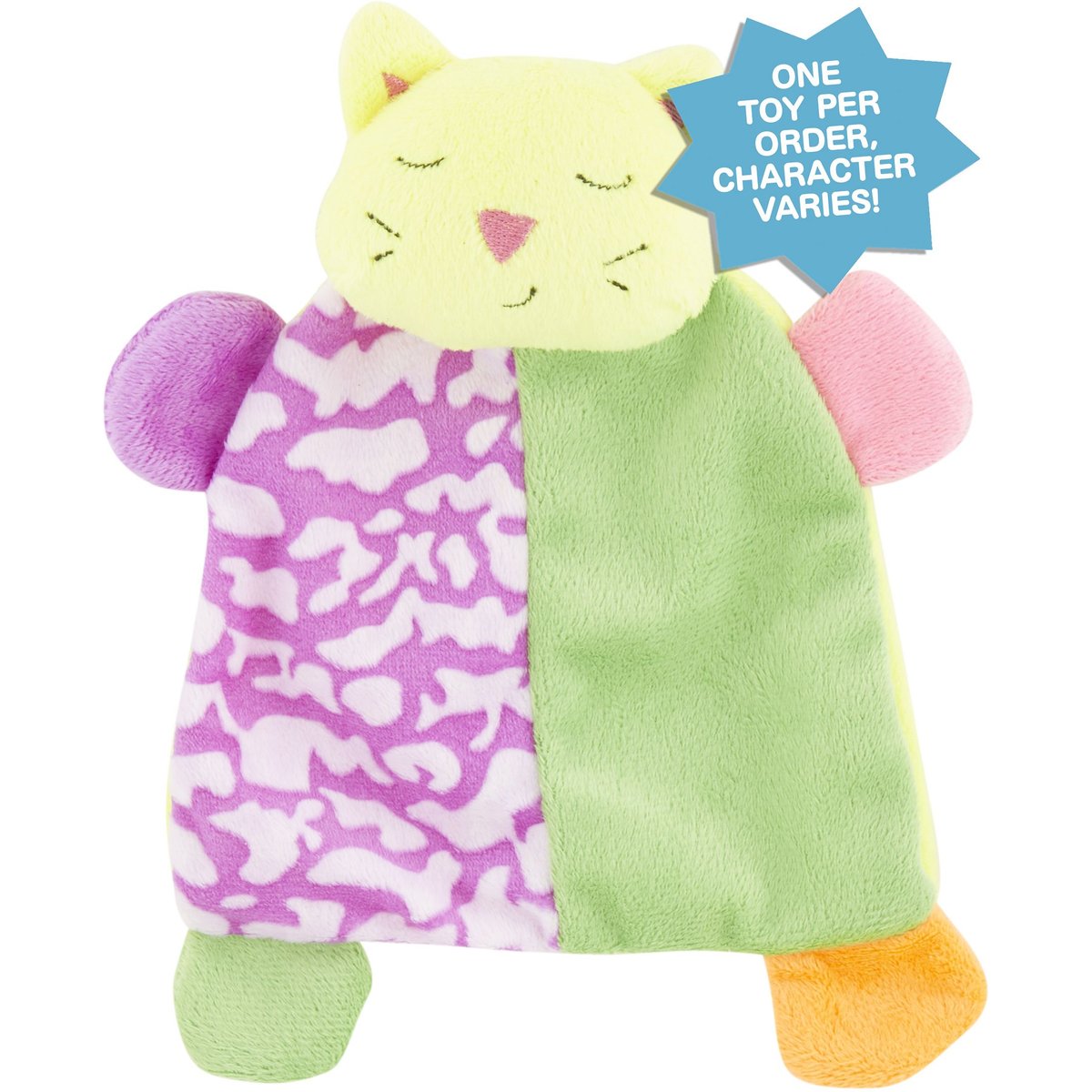 Ethical Pet Lil Spots Squeaky Plush Blanket Puppy Toy, Color/Character Varies