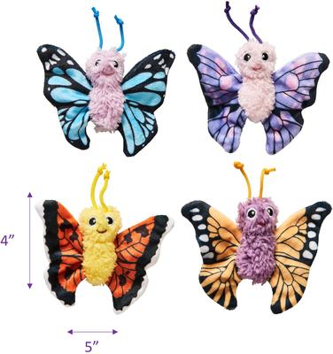 Show full view: Ethical Pet Love The Earth Butterfly Plush Cat Toy, Color Varies, 1 count, 4-in slide 8 of 9