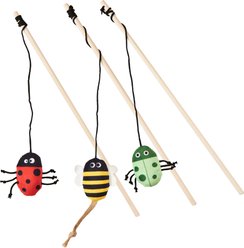 Ethical Pet Love The Earth Insect Teaser Wand Cat Toy with Catnip, 1 count, Character Varies