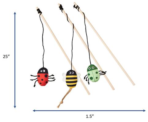 Show full view: Ethical Pet Love The Earth Insect Teaser Wand Cat Toy with Catnip, 1 count, Character Varies slide 7 of 8