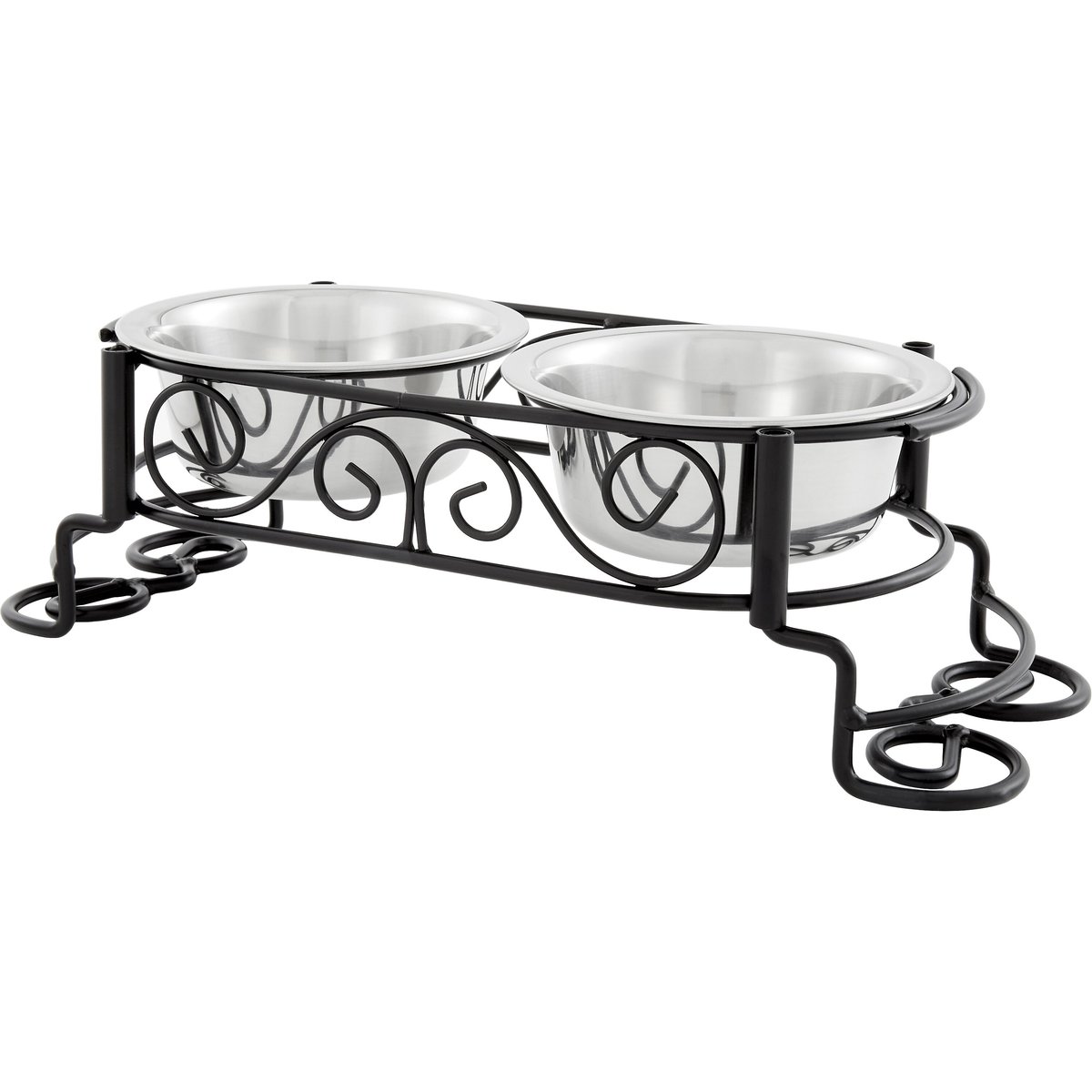 Ethical Pet Mediterranean Double Diner Non-Skid Elevated Dog & Cat Bowls, 2-cup
