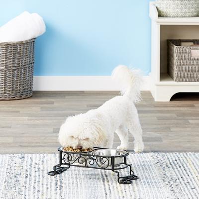 Show full view: Ethical Pet Mediterranean Double Diner Non-Skid Elevated Dog & Cat Bowls, 2-cup slide 2 of 4