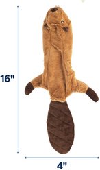 Ethical Pet Mini Skinneeez Beaver Stuffing-Free Squeaky Plush Dog Toy slide 2 of 2