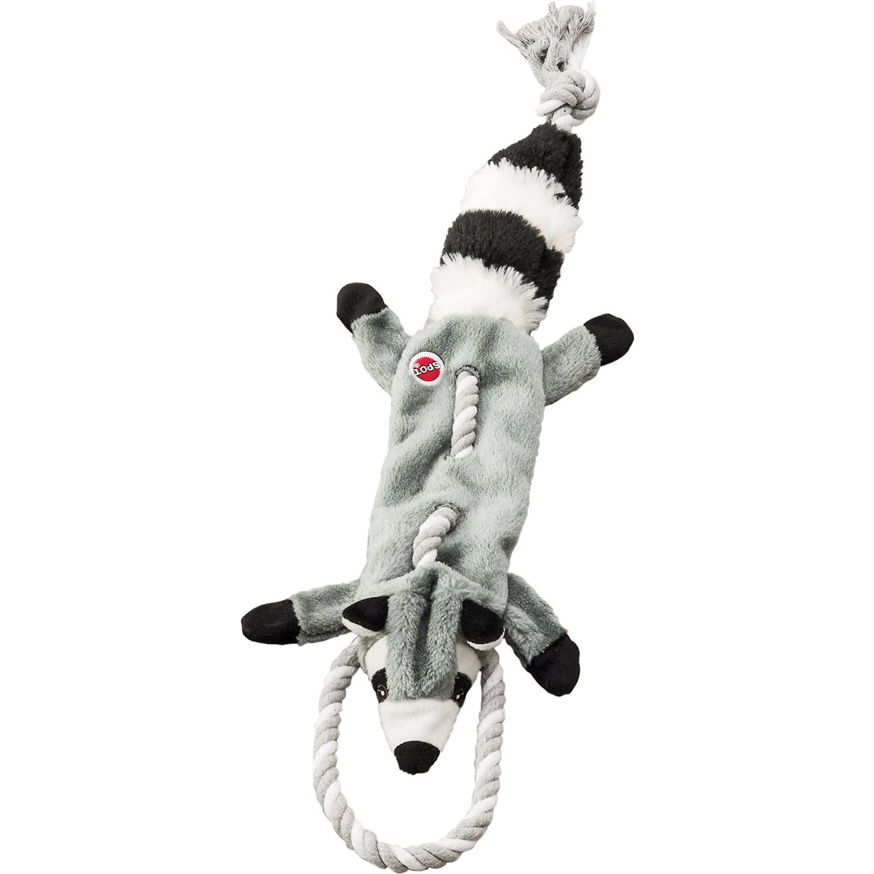 Ethical Pet Mini Skinneeez Tugs Raccoon Stuffing-Free Squeaky Plush Dog Toy