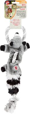 Show full view: Ethical Pet Mini Skinneeez Tugs Raccoon Stuffing-Free Squeaky Plush Dog Toy slide 2 of 6