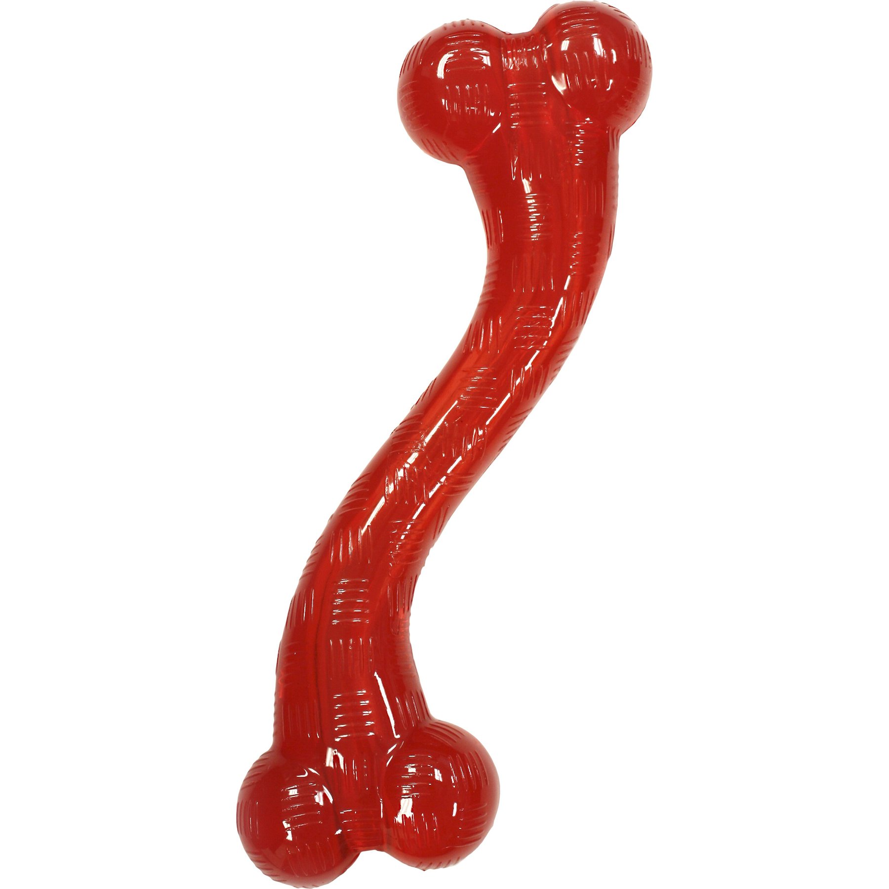 Ethical Pet Play Strong Rubber S-shaped Tough Dog Chew Toy, 12-in