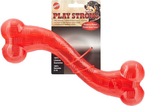 Show full view: Ethical Pet Play Strong Rubber S-shaped Tough Dog Chew Toy, 12-in slide 3 of 6