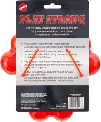 Show full view: Ethical Pet Play Strong Rubber Trident Tough Dog Chew Toy, 6-in slide 4 of 7