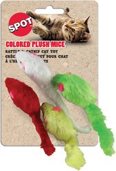 Ethical Pet Plush Mice Cat Toy with Catnip, 4-pack