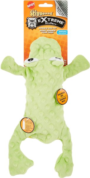 Ethical Pet Skinneez Extreme Stuffer Frog Stuffing-Free Squeaky Plush Dog Toy