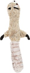 Ethical Pet Skinneeez Forest Series Raccoon Stuffing-Free Squeaky Plush Dog Toy, 14-in