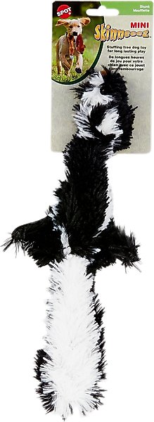 Ethical Pet Skinneeez Forest Series Skunk Stuffing-Free Squeaky Plush Dog Toy