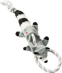 Ethical Pet Skinneeez Tugs Forest Racoon Stuffing-Free Squeaky Plush Dog Toy, Color Varies