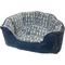 Show in main carousel: Ethical Pet Sleep Zone Bones Scallop Bolster Dog Bed, Gunmetal, 24-in slide 1 of 3