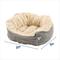 Show in main carousel: Ethical Pet Sleep Zone Carved Plush Bolster Cat & Dog Bed, Gray, 21-in slide 2 of 4