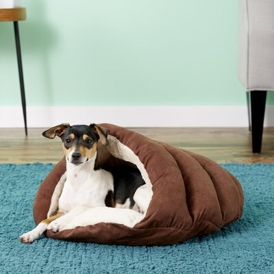 Ethical Pet Ethical Pet Sleep Zone Cuddle Cave Cat & Dog Bed, 22-in, Chocolate