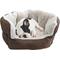 Show in main carousel: Ethical Pet Sleep Zone Reversible Cushion Cuddler Bolster Cat & Dog Bed, Chocolate, 18-in slide 3 of 4