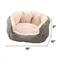 Show in main carousel: Ethical Pet Sleep Zone Reversible Cushion Cuddler Bolster Cat & Dog Bed, Gray, 18-in slide 2 of 4