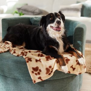 Ethical Pet Snuggler Patterned Dog Blanket, Cream, 60-in