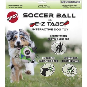 Ethical Pet Soccer Ball with EZ Tabs Outdoor Ball Dog Toy, 9-in