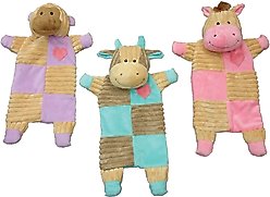 Ethical Pet Soothers Crinkle Squeaky Plush Dog Toy, Color Varies