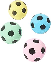 Ethical Pet Sponge Soccer Ball Cat Toy, 4-pack