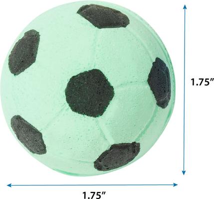 Show full view: Ethical Pet Sponge Soccer Ball Cat Toy, 4-pack slide 2 of 5