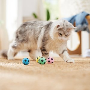 Ethical Pet Sponge Soccer Ball Cat Toy, 4-pack