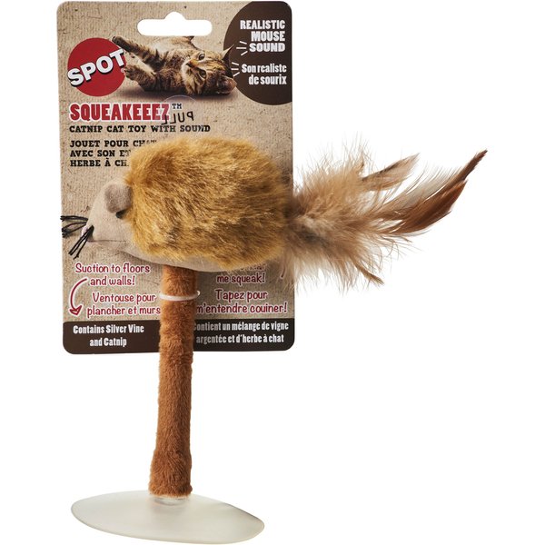 Ethical Pet Squeakeeez Plush Mouse Cat Toy with Catnip, Assorted