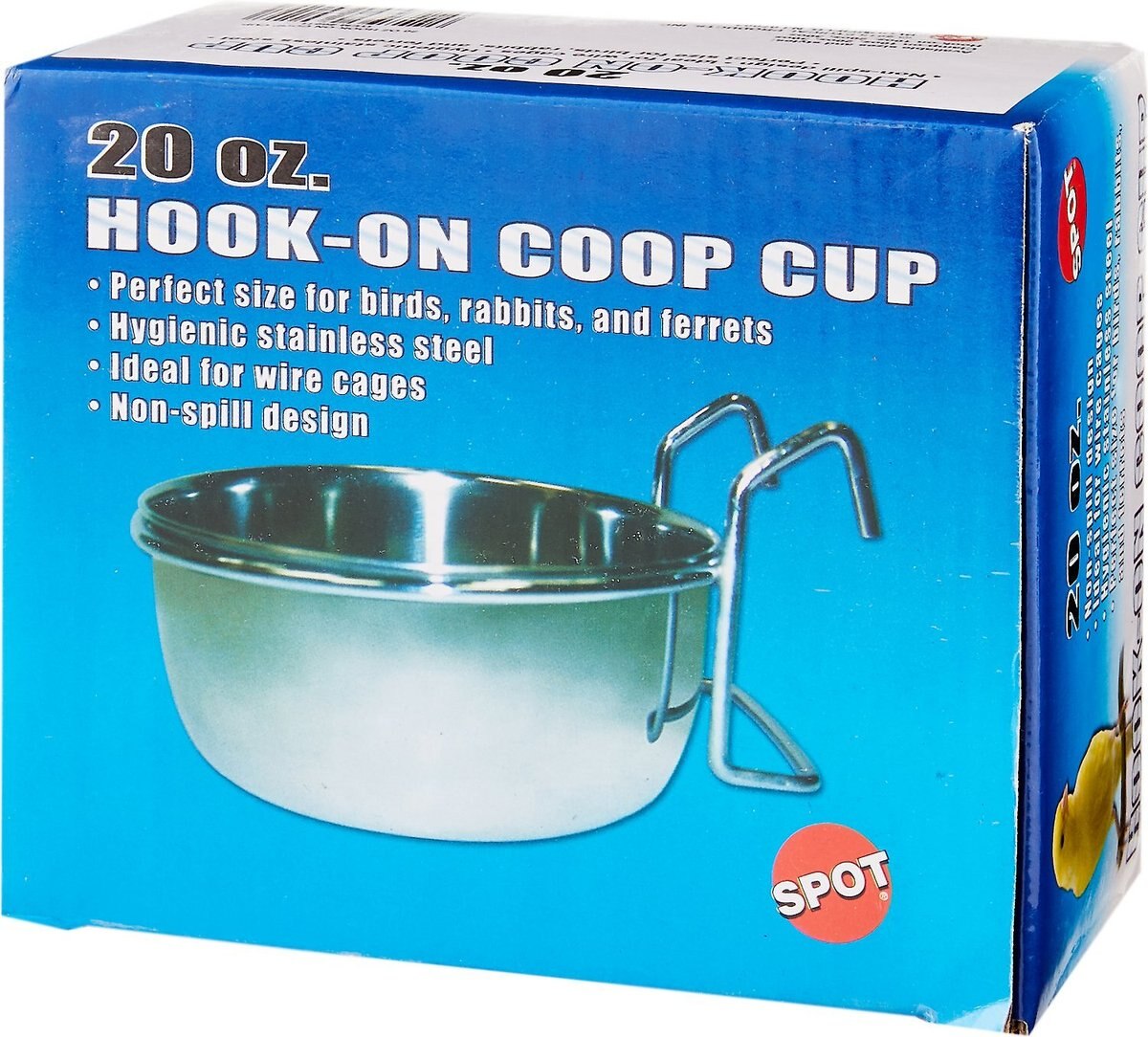 ProSelect Stainless Steel Coop Cup Kennel Pet Bowl