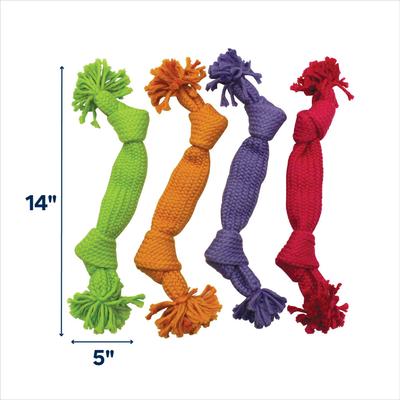 Show full view: Ethical Pet Super Squeak Rope Dog Toy, Color Varies, 14-in slide 2 of 4