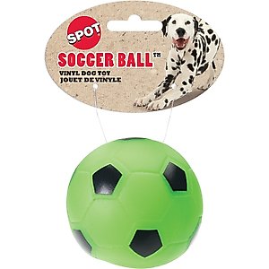 Ethical Pet Vinyl Soccer Ball Squeaky Dog Chew Toy, Color Varies, 3-in