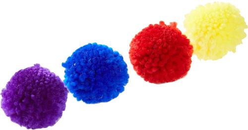 Show full view: Ethical Pet Wool Pom Poms Cat Toy with Catnip, Color Varies slide 4 of 6