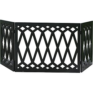 Etna 3 Panel Diamond Pet Gate, Black