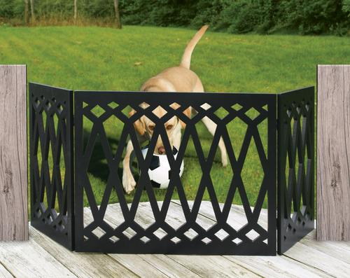 Show full view: Etna 3 Panel Diamond Pet Gate, Black slide 5 of 6