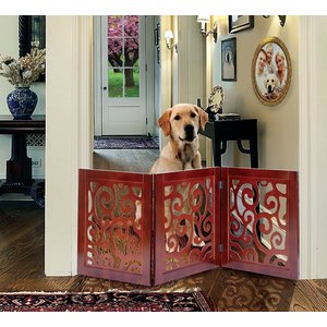 Etna 3 Piece Adjustable Wooden Gate, Scrolled