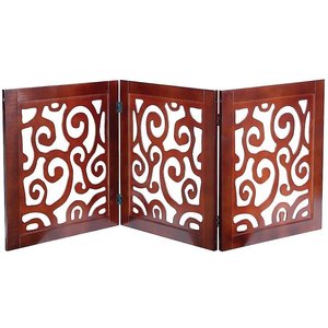 Etna 3 Piece Adjustable Wooden Gate, Scrolled