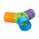 Etna 3-Way Tunnel with Hanging Balls Cat Toy, Rainbow