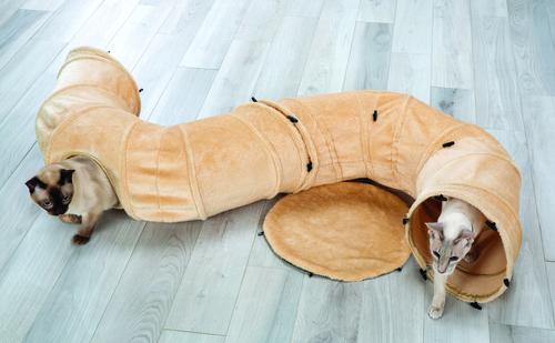 Show full view: Etna 4-Way Play Tunnel Cat Toy, Beige slide 5 of 8